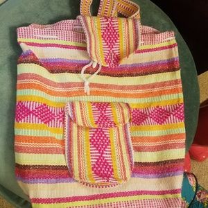 Mexican woven backpack